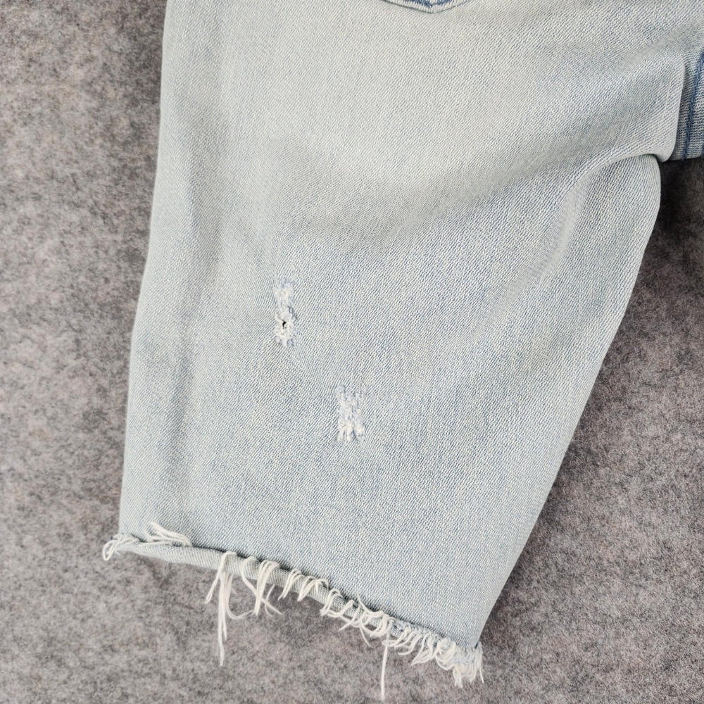 PacSun Skinny Denim Shorts Mens 30‎ Light Blue Distressed Raw Hem 170SP179000PC - Picture 14 of 16
